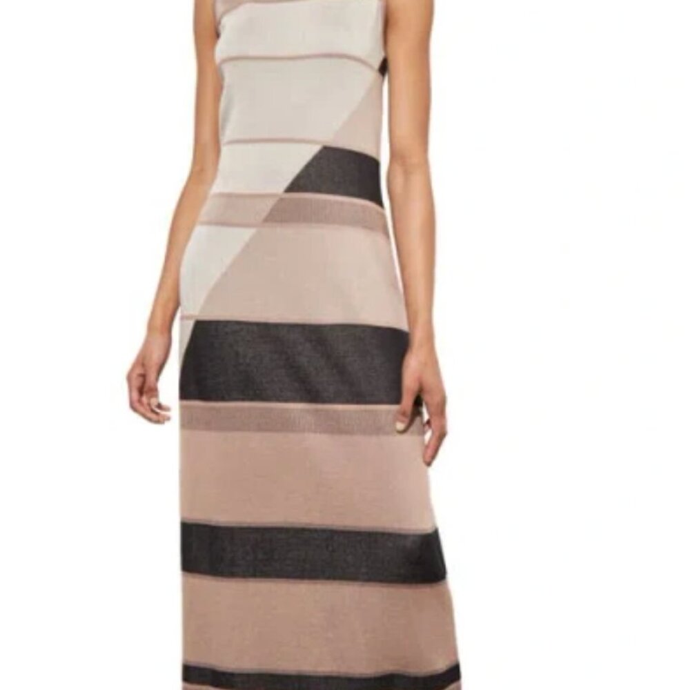 NEW Ming Wang Womens Stripe Sleeveless Maxi Dress Size XS MSRP $195 - Picture 3 of 3